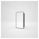 $249 15" W x 24" H Matte Black Cabinet w/ Mirror