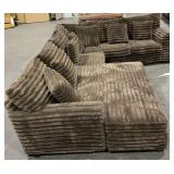 $290 Brown L Sectional Sofa with Chaise