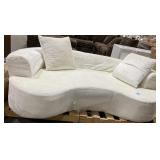 $119 Curved Loveseat for Small Spaces,