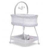 Delta Children Curve Bassinet - White and Gray