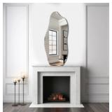 White Framed Decorative Mirror 55x24"