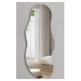 White Framed Decorative Mirror 46"x21"