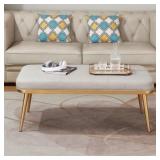 Grey Upholstered Ottoman