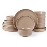 Famiware Milkyway 18pc Plates & Bowls Brown