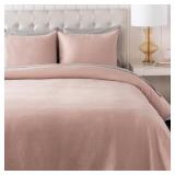 $590 Dawson Bedding DAW2005-KSET 108x92 Dusty Pink