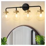 $104 1 Lot of (2) 30.71 in. 4-Light Black/Gold Van