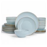 Famiware 24 Piece Dinnerware Set Light Blue