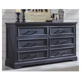 $260 0 lbs Ursula 52"W Farmhouse 6-Drawer Dresser