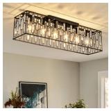 $150 38.7 in. 6-Light Black Flush Mount