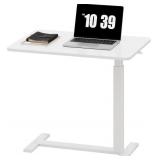 $47 Overbed Table with Wheels, White