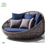 Outdoor Round Rattan Patio Daybed 55.12 Wide