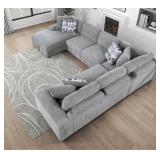 $2570 0 lbs Odesser 4-Piece Chenille Sofa Sleeper