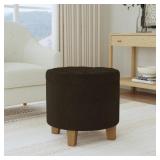 $75 Button Tufted Brown Velvet Ottoman with Lid