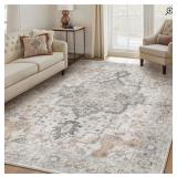 $163 Roehit Machine Washable Rug, Non-slip Backing