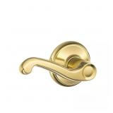 $22 Schlage Flair Bright Brass Hall/Closet Lever