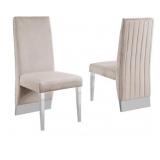 1 Lot of (2) Beige Dining Chairs
