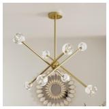 Acroma 8-light Modern Sputnik Gold Chandelier