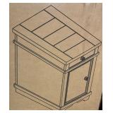 ( BROWN & WHITE) SIDE TABLE