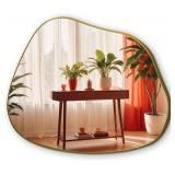 Mirrona 35x27 Asymmetrical Gold Wall Mirror