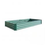 1 Lot of (2) Green Metal Raised Garden Beds 8x4x1f