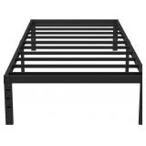 Upcanso Twin Bed Frame Steel Slats, Black