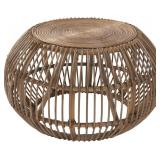 Kosas Lira Round Wicker Coffee Table