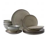12 Pieces Stoneware Dinnerware Set Castle Wall