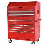 $548 42IN 12-DRAWER TOOL CHEST/ROLLING CAB RED