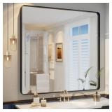 $167 APMIR 40X38 IN ALUMINUM VANITY WALL MIRROR