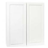 Hampton Satin White Wall Cabinet (36x42x12)