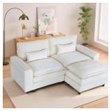 $660 COMFY 85" SQUARE ARM 2-SEAT SECTIONAL SOFA