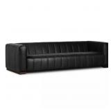 $2000 CANALE DARK GRAY 86IN LEATHER 3-SEATER SOFA