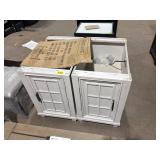 $599 1 LOT (2) APPROX 28 1/2  WHITE NIGHT STANDS