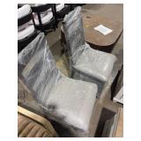 $75 1 LOT (2) GRAY AND BLACK DINING CHAIRS