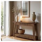 Turrella 41.3 in Brown Rectangle Wood Console