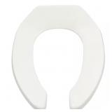 Elongated Open-Front Toilet Seat, White