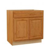 $229 HAMPTON 33X24X34.5 SINK BASE, MEDIUM OAK