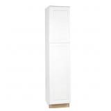 $349 HAMPTON 18X24X84 PANTRY CABINET, SATIN WHITE