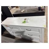 $848 APPROX 62  WHITE 6 DRAWER DRESSER
