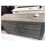$699 APPROX 66  GRAY 6 DRAWER DRESSER