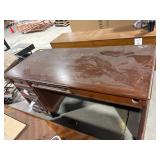 $1200 APPROX 68  DARK WOOD DESK