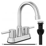 Brushed Nickel 4-Inch Centerset Faucet
