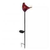 1 lot (4) 31.5 in. Solar Red Bird Garden Stake-Eac