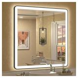 $271 SQUARE FRAMED FRONT BACK LED VANITY MIRROR