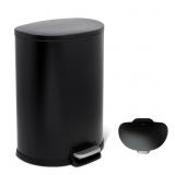 QUALIAZERO 50L Stainless Step-On Trash Can