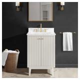 $799 SYLVIE 24IN FREESTANDING DOVE VANITY