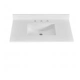 $411 PURE SNOWFALL 36 IN. W QUARTZ VANITY TOP, WHI