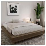 $1020 MARCONI BROWN OAK ENGINEERED WOOD BED KING