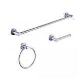 $37 3-PIECE BATH SET: 24 IN. TOWEL BAR, CHROME