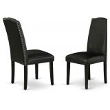 $164 EAST WEST ENP1T69 PARSON CHAIRS - BLACK SET 2